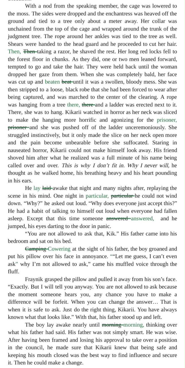 Editing sample — Copy Edit — Consistency Pass